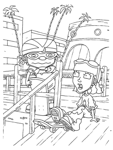 Regina And Oswald  Coloring Page